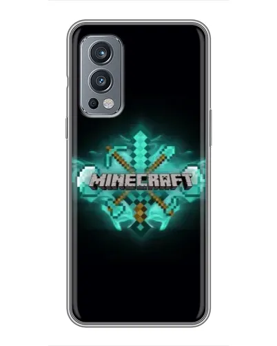 Чехол для OnePlus Nord 2 с картинкой «Minecraft Diamond лого» Чехол для OnePlus Nord 2 с картинкой «Minecraft Diamond лого»