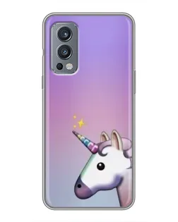 Чехол для OnePlus Nord 2 с картинкой «Единорог градиент»