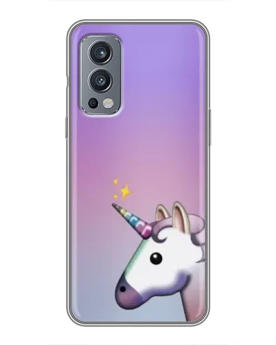 Чехол для OnePlus Nord 2 с картинкой «Единорог градиент» Чехол для OnePlus Nord 2 с картинкой «Единорог градиент»