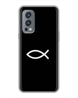 Чехол для OnePlus Nord 2 с картинкой «Символ рыбы Jesus»