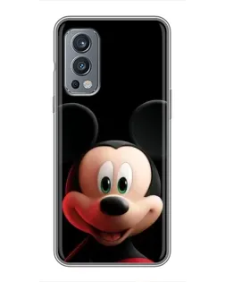 Чехол для OnePlus Nord 2 с картинкой «Улыбающийся Микки Маус»