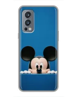 Чехол для OnePlus Nord 2 с картинкой «Микки выглядывает»