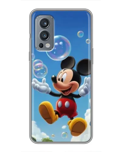 Чехол для OnePlus Nord 2 с картинкой «Mickey и мыльные пузыри»