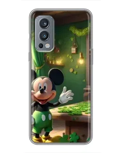 Чехол для OnePlus Nord 2 с картинкой «Микки в мастерской»
