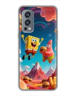 Чехол для OnePlus Nord 2 с картинкой «Космический фастфуд»