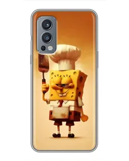 Чехол для OnePlus Nord 2 с картинкой «Губка Боб повар»