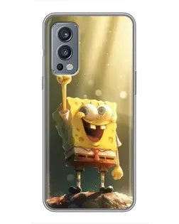 Чехол для OnePlus Nord 2 с картинкой «Сияющий Спанч Боб»
