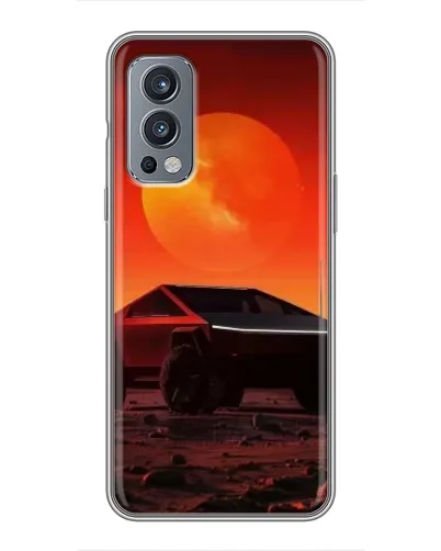 Чехол для OnePlus Nord 2 с картинкой «Cybertruck на Марсе»