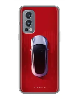 Чехол для OnePlus Nord 2 с картинкой «Tesla Top View» Чехол для OnePlus Nord 2 с картинкой «Tesla Top View»