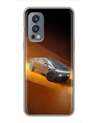 Чехол для OnePlus Nord 2 с картинкой «Cybertruck в пустыне»