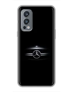 Чехол для OnePlus Nord 2 с картинкой «Mercedes — абстрактные линии» Чехол для OnePlus Nord 2 с картинкой «Mercedes — абстрактные линии»