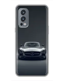 Чехол для OnePlus Nord 2 с картинкой «Mercedes на черном»