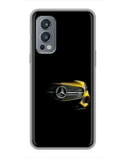 Чехол для OnePlus Nord 2 с картинкой «Mercedes — ретро стиль»