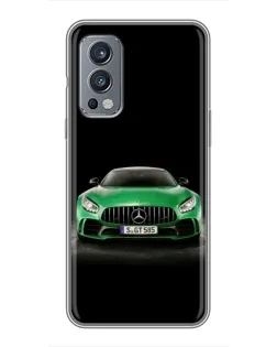 Чехол для OnePlus Nord 2 с картинкой «Mercedes — неоновый лого»
