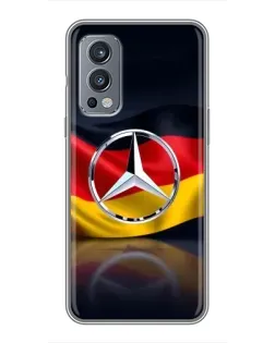 Чехол для OnePlus Nord 2 с картинкой «Mercedes — флаг Германии»