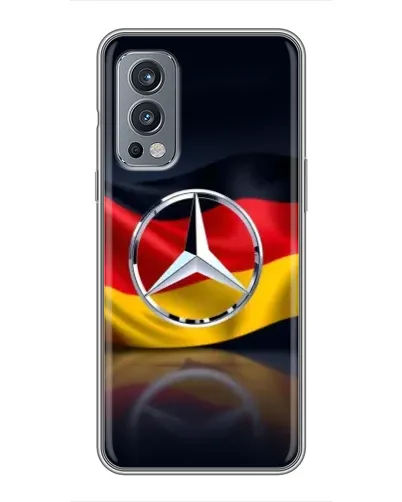Чехол для OnePlus Nord 2 с картинкой «Mercedes — флаг Германии» Чехол для OnePlus Nord 2 с картинкой «Mercedes — флаг Германии»