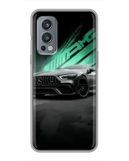 Чехол для OnePlus Nord 2 с картинкой «Темный Mercedes AMG»