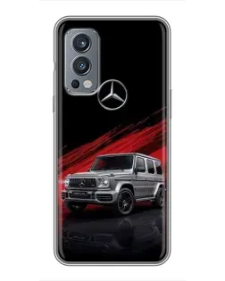 Чехол для OnePlus Nord 2 с картинкой «Mercedes G-Class красный»