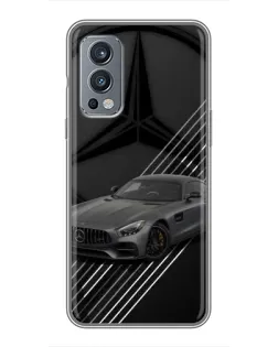 Чехол для OnePlus Nord 2 с картинкой «Mercedes AMG — графика»