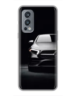 Чехол для OnePlus Nord 2 с картинкой «Свет фар Mercedes»