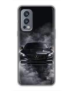 Чехол для OnePlus Nord 2 с картинкой «Mercedes в дыму»