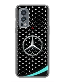 Чехол для OnePlus Nord 2 с картинкой «Mercedes — бирюзовый акцент»