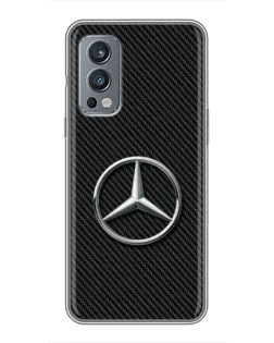 Чехол для OnePlus Nord 2 с картинкой «Карбоновый Mercedes стиль»