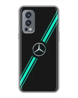 Чехол для OnePlus Nord 2 с картинкой «Спортивные линии Mercedes»