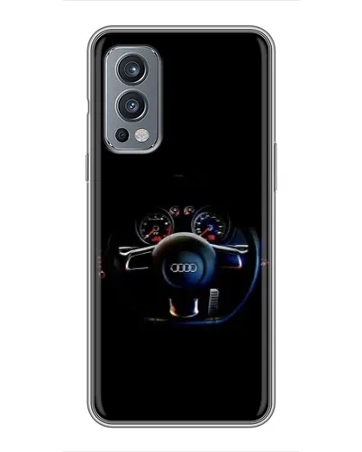 Чехол для OnePlus Nord 2 с картинкой «Салон Audi — руль» Чехол для OnePlus Nord 2 с картинкой «Салон Audi — руль»