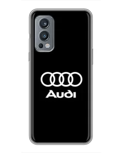 Чехол для OnePlus Nord 2 с картинкой «Классическое лого Audi» Чехол для OnePlus Nord 2 с картинкой «Классическое лого Audi»