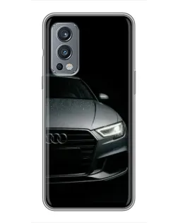 Чехол для OnePlus Nord 2 с картинкой «Audi — детализация кузова» Чехол для OnePlus Nord 2 с картинкой «Audi — детализация кузова»