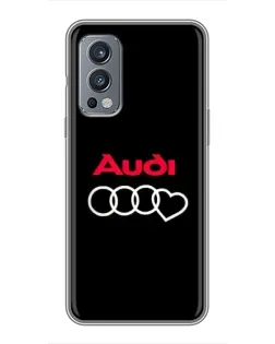 Чехол для OnePlus Nord 2 с картинкой «Логотип Audi Heart» Чехол для OnePlus Nord 2 с картинкой «Логотип Audi Heart»