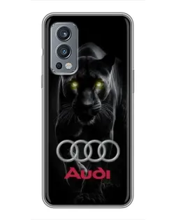 Чехол для OnePlus Nord 2 с картинкой «Пантера и Audi»