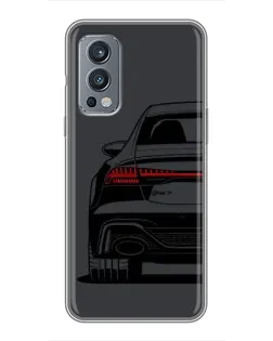 Чехол для OnePlus Nord 2 с картинкой «Задняя часть Audi — арт»
