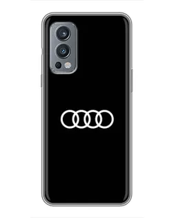 Чехол для OnePlus Nord 2 с картинкой «Audi White Logo»