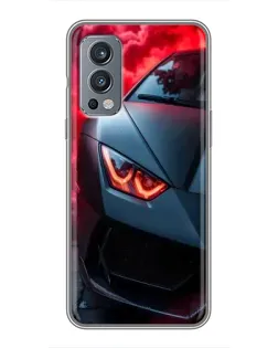 Чехол для OnePlus Nord 2 с картинкой «Lamborghini красное сияние» Чехол для OnePlus Nord 2 с картинкой «Lamborghini красное сияние»