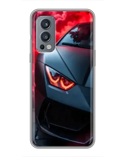Чехол для OnePlus Nord 2 с картинкой «Lamborghini красное сияние»
