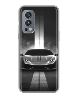Чехол для OnePlus Nord 2 с картинкой «Lamborghini симметрия дорог» Чехол для OnePlus Nord 2 с картинкой «Lamborghini симметрия дорог»