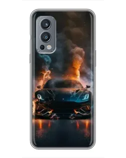 Чехол для OnePlus Nord 2 с картинкой «Lamborghini дымная эстетика» Чехол для OnePlus Nord 2 с картинкой «Lamborghini дымная эстетика»