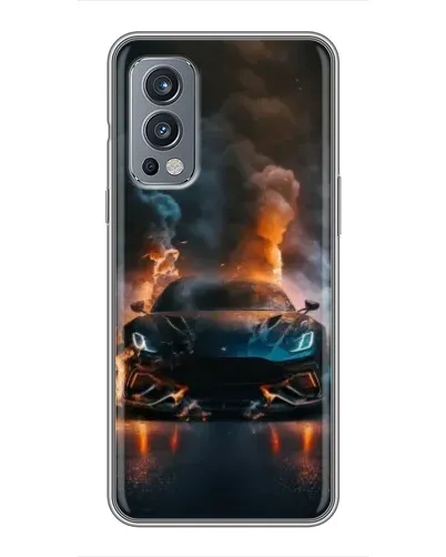 Чехол для OnePlus Nord 2 с картинкой «Lamborghini дымная эстетика»