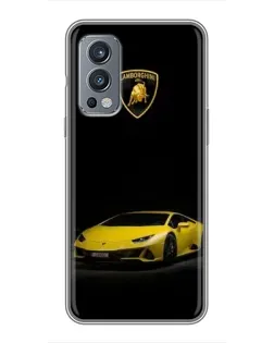 Чехол для OnePlus Nord 2 с картинкой «Lamborghini желтый акцент» Чехол для OnePlus Nord 2 с картинкой «Lamborghini желтый акцент»