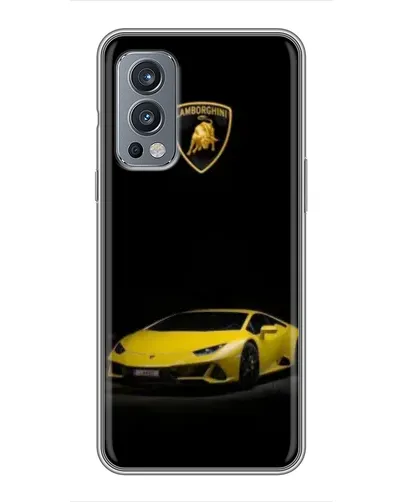 Чехол для OnePlus Nord 2 с картинкой «Lamborghini желтый акцент»