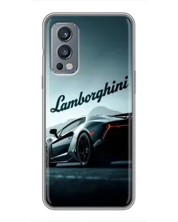 Чехол для OnePlus Nord 2 с картинкой «Классическая надпись Lamborghini» Чехол для OnePlus Nord 2 с картинкой «Классическая надпись Lamborghini»