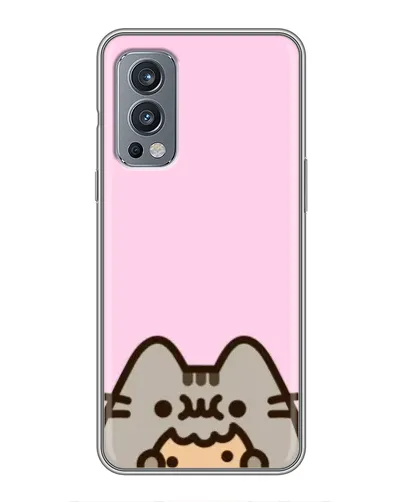 Чехол для OnePlus Nord 2 с картинкой «Pusheen и печенье» Чехол для OnePlus Nord 2 с картинкой «Pusheen и печенье»