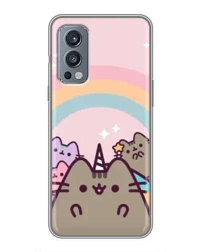Чехол для OnePlus Nord 2 с картинкой «Единорог Pusheen» Чехол для OnePlus Nord 2 с картинкой «Единорог Pusheen»