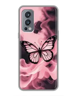 Чехол для OnePlus Nord 2 с картинкой «Бабочка в дыму» Чехол для OnePlus Nord 2 с картинкой «Бабочка в дыму»