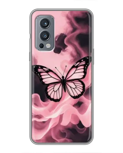 Чехол для OnePlus Nord 2 с картинкой «Бабочка в дыму»