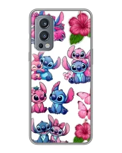 Чехол для OnePlus Nord 2 с картинкой «Стикеры Stitch и Angel»