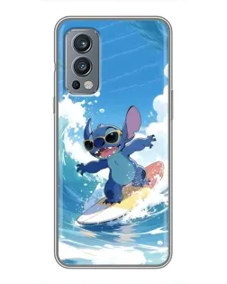 Чехол для OnePlus Nord 2 с картинкой «Стич на волне»