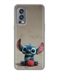 Чехол для OnePlus Nord 2 с картинкой «Стич на коричневом фоне»